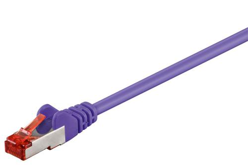 MICROCONNECT F/UTP CAT6 0.25m Purple PVC BULK (B-FTP60025P)