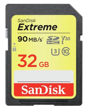 SANDISK SDHC Extreme 32GB 90/40MB/s UHS-I V30 U3 C10 (SDSDXVE-032G-GNCIN)