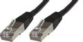 MICROCONNECT F/UTP CAT6 0.25m Black LSZH