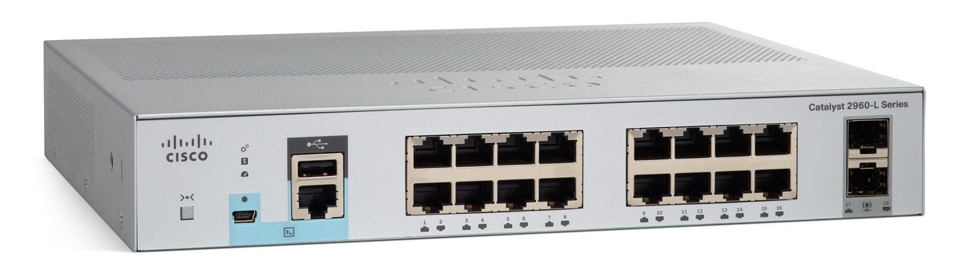 CISCO Switch/Cat 2960-L 16GigE 2x1G SFP | Datarekvisita