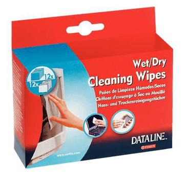 ESSELTE Wipers for screen cleaner 12wet/ 12dry (67120)