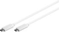 MICROCONNECT USB-C Gen2 cable, white. 2m