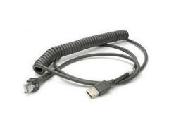 ZEBRA CABLE - SHIELDED USB: SERIES A, 12ft., COILED, BC1.2 (HIGH CURRENT), -30C