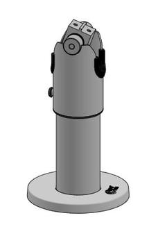 ERGONOMIC SOLUTIONS DURATILT FLIP SP2 AND POLE INC. FLANGE COVER/ BLACK NS (DTP102-02)