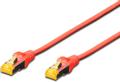 MICROCONNECT S/FTP CAT6A 1M Red Snagless