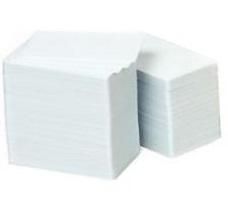 ZEBRA CARD,FOOD SAFE PVC,30 MIL, WHITE/ WHITE, GLOSSY 500 BOX (800050-167)