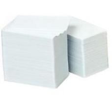 ZEBRA CARD FOOD SAFE PVC 30 MIL BOX OF 500 WHITE/ WHITE GLOSSY CARD (800050-167)