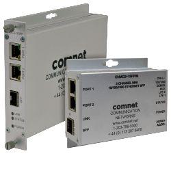 COMNET 2 Ch Media Converter,  100Mbps (CNMC2+1SFP/M)