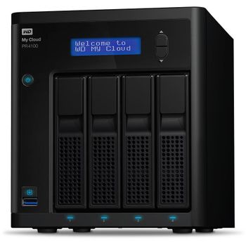 WESTERN DIGITAL WD My Cloud Pro PR4100 40TB 4Bay NAS 4xHDD 1.6GHz QuadCore processor 4Gb RAM RAID 0 1 JBOD 2xUSB3.0 External RTL (WDBNFA0400KBK-EESN)