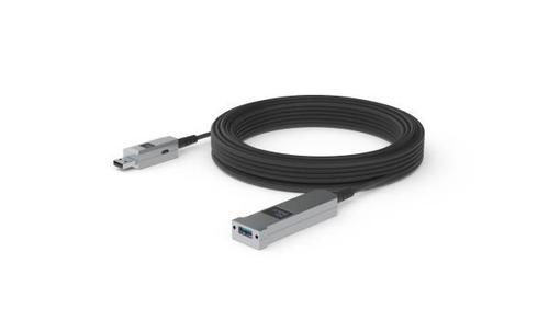 HUDDLY y - USB cable - USB Type A (M) to USB Type A (F) - USB 3.1 Gen 1 - 15 m - Active Optical Cable (AOC) - black (7.090.043.790.436)