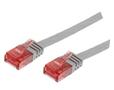 MICROCONNECT U/UTP CAT6 0.25M Grey Flat