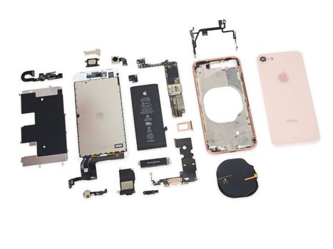 CoreParts Rear Glass Red For Iphone 8 (MOBX-IP8P-INT-3-R)