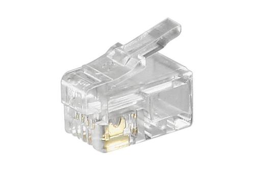 MICROCONNECT Modular Plug RJ10 4P4C, 10pcs (KON500-10 $DEL)