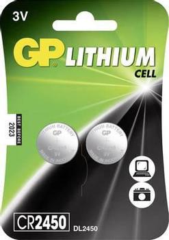 GP knappcellsbatteri Litium CR2450 2-pack (103185)