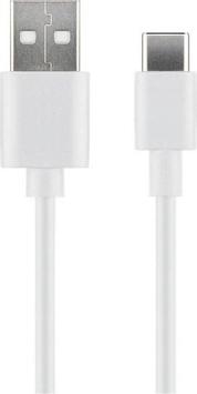 MicroConnect USB3.1 C -  USB2.0 2M Charging and Sync cable Max.3A 28+24AWG CU, OD 4.5MM White (USB3.1CCHAR2W)