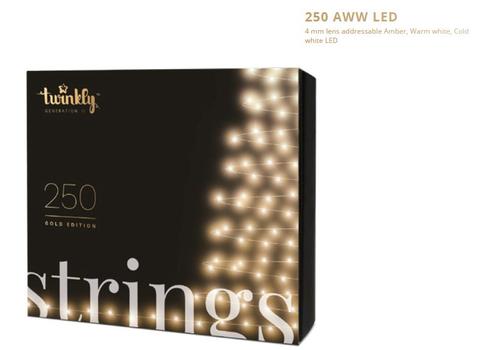 TWINKLY Strings Gold Edi. 250 LED AWW (TWS250GOP-BEU)