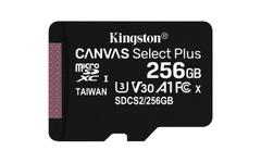 KINGSTON Canvas Select Plus - Flash memory card - 256 GB - A1 / Video Class V30 / UHS Class 3 / Class10 - microSDXC UHS-I (SDCS2/256GBSP)