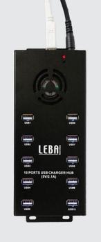 LEBA Notesync 10 ports USB 1.2A per port Active fan built in (NSYNC-U10-SC)