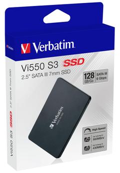 VERBATIM SSD 128GB Verbatim Vi500 S3  2,5" (6.3cm) SATAIII intern retail (49350)
