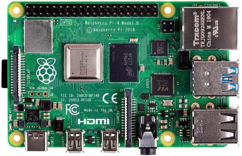 RASPBERRY PI 4 Model B, 4 GB RAM, USB-C, dual Micro HDMI (RPI4-MODBP-4GB)