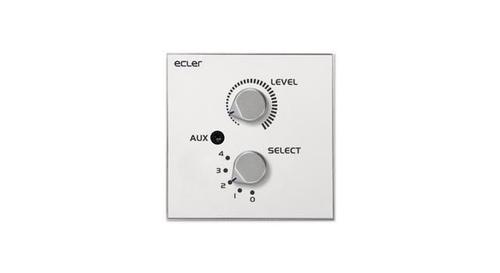 ECLER WPaVOL-SR-J | Remote Wall Volume Control and Source + 3,5mm tele Connector | Vit (CWPAVOLSRJ)