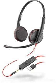 POLY Blackwire C3225 - 3200 Series - headset - on-ear - wired - USB, 3.5 mm jack - noise isolating (209747-201)