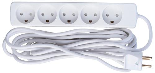 MICROCONNECT 5-way Danish Power Strip 5m (GRU0055WDK)