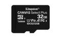 KINGSTON Canvas Select Plus - Flash memory card (microSDHC to SD adapter included) - 32 GB - A1 / Video Class V10 / UHS Class 1 / Class10 - microSDHC UHS-I (pack of 3)