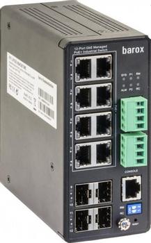BAROX Switch 8xPoE/ PoE+ 8x10/ 100/ 1000TX,  RJ45 4x100/ 1000FX (RY-LPIGE-804GBTME)