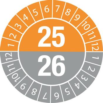 BRADY Tamper-evident Inspection  (DATE INSPECTION LBLS B-429 25/26 -DIA 20)