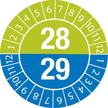 BRADY Inspection Date Labels (DATE INSPECTION LBLS B-500 28/29 -DIA 25)