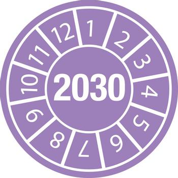 BRADY Inspection Date Labels (DATE INSPECTION LBLS B-500 2030 - DIA 15)