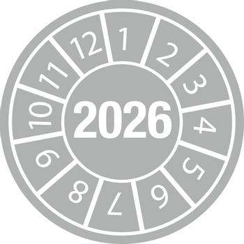 BRADY Inspection Date Labels (DATE INSPECTION LBLS B-500 2026 - DIA 25)
