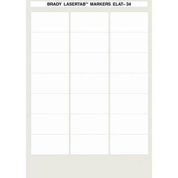BRADY LaserTab Laser Printable (ELAT-34-747W-1)