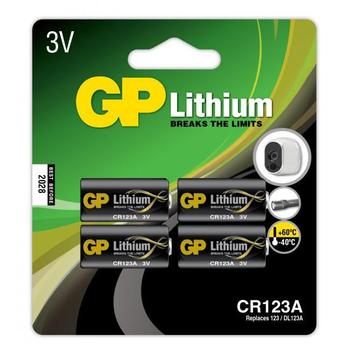 GP Batteri Lithium fotobatteri CR 123A-C1_ 4-pack /102033 (102033)