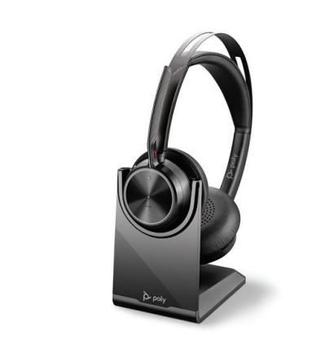POLY Voyager Focus 2 UC USB A Headset without Charging Stand Bluetooth Advanced Digital Hybrid Active Noise Cancellation (213726-02)