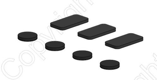 ERGONOMIC SOLUTIONS SPARE PART - FELT PADS U-FRAME BLACK NS (SPUF101-02)