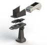 HAVIS ENS, A CUSTOM METAL BACKPLATE FOR THE PAX A80 PAYMENT TERMINAL TO INTERFACE WITH OUR FLEXIPOLE STAND