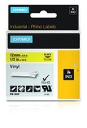 DYMO BAND ID1 VINYL 12MMX5.5M BLACK ON YELLOW SUPL