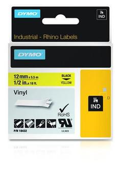 DYMO RHINOPRO 1/2IN YELLOW VINYL TAPE (18432 $DEL)