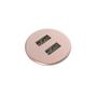 FORMING FUNCTION Powerdot MICRO - 2x USB Ø30mm,  Total 5v, 2000 mA, Rosa Gull