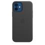 APPLE e - Back cover for mobile phone - with MagSafe - leather - black - for iPhone 12, 12 Pro