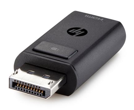 HP DisplayPort to HDMI Adapter - Video adapter - DisplayPort / HDMI - DisplayPort (hann) til HDMI (hunn) - for HP 20, 22, 24; EliteBook 830 G6, 840r G4; Pavilion 24, 560; ProBook 64X G4, 650 G4, 650 G5 (F3W43AA)
