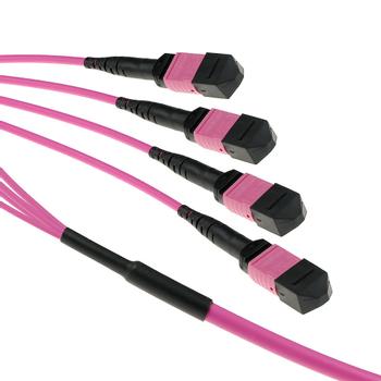 ACT Fiber Trunk  MTP/MTO 50/125 OM4, 50m Polarity A connectors,  12 Fiber 6,8mm (DC5411)