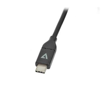 V7 BLACK USB-C TO VGA VIDEO CABLE USB-C MALE TO VGA MALE 2M 6.6FT CABL (V7UCVGA-2M)