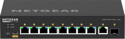 NETGEAR 10PT M4250-9G1F-POE+ MANAGED SWCH (GSM4210PD-100EUS)