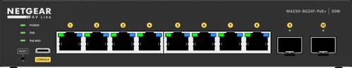 NETGEAR 10PT M4250-8G2XF-POE+ MANAGED SWCH (GSM4210PX-100EUS)