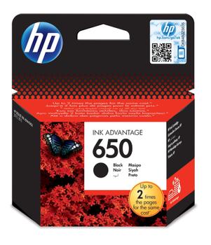 HP 650 - Black - original - ink cartridge - for Deskjet 1516, Ink Advantage 15XX, Ink Advantage 26XX, Ink Advantage 4515 (CZ101AE#BHK)