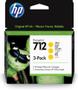 HP 712 3-Pack 29-ml Yellow DesignJet Ink Cartridge (3ED79A)