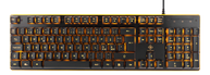 Deltaco Gaming DK210 Membrane Orange Keyboard, 25-anti-ghosting keys, black (GAM-021)